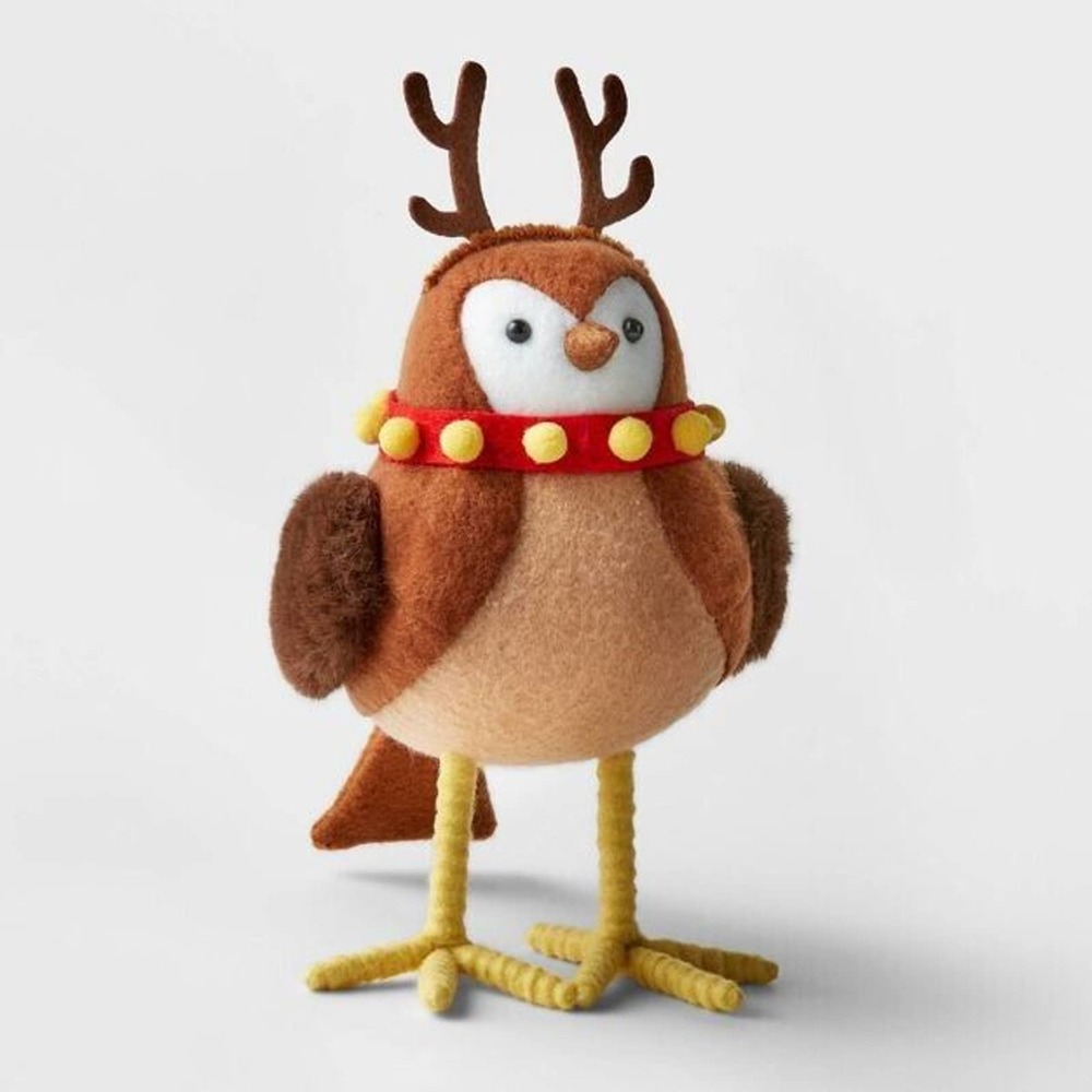 Target Wondershop Featherly Friend “Bells” Reindeer Fabric Bird Christmas 2022